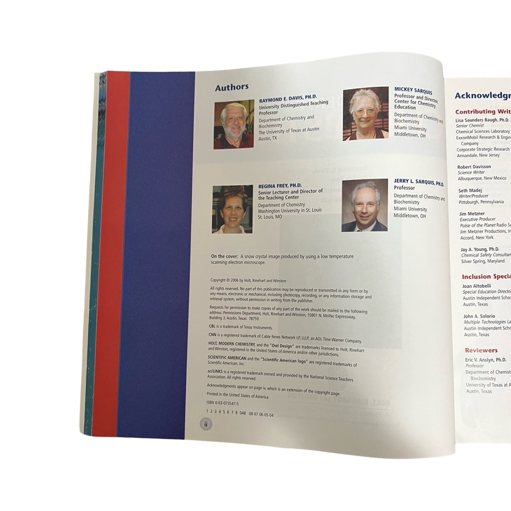 Modern Chemistry Teacher Edition Textbook - Picture 5 of 6